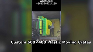 Δοχείο 600×400×315 χιλιοστών Προσαρτημένο Καπάκι – Πλαστικό Κλουβί βαρέως τύπου με καπάκι για logistics