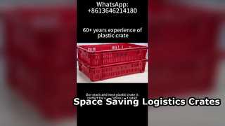 Πλαστικό κιβώτιο στοίβας και φωλιάς για οθόνη λαχανικών | Αεριζόμενο διάλυμα αποθήκευσης σούπερ μάρκετ