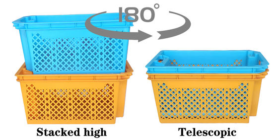 Αγορά Stack And Nest Crate Supplier OEM Reversible Plastic Crate Agricultural Harvesting Supermarket Crate ηλεκτρονική κατασκευή